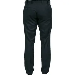 Mens Slim Fit Flat Front Pants Navy Back